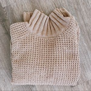 Mock neck hazelnut sweater